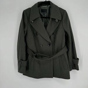 Banana Republic Black Double-Breasted Coat